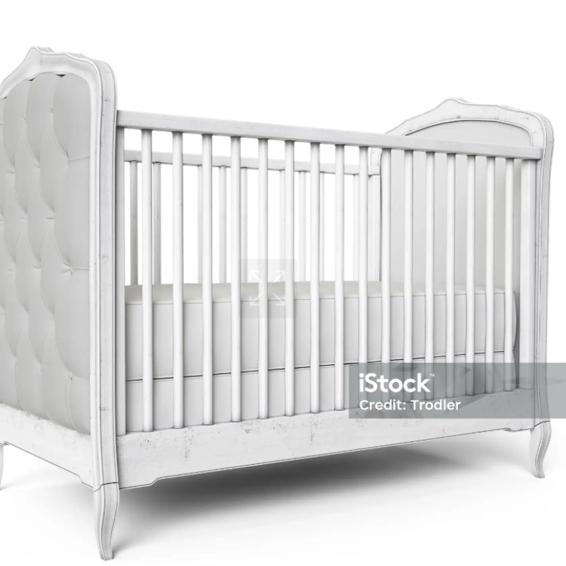 Baboo Cushion Baby Cot - White